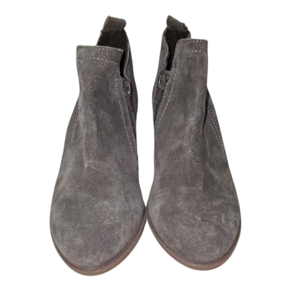 Diba Layla Taupe Tan Suede Booties Size 7 New